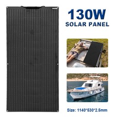 130 Watt Flexible Solar Panel 12V Monocrystalline Solar PV Charging For RV Boats