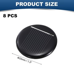 8Pcs Mini 0.5V 0.07W 140mA Solar Panels, Photovoltaic Energy Cells