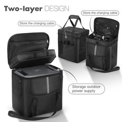 Portable Power Station Carrying Case – Water-Resistant Travel Bag, Dual-Layer St