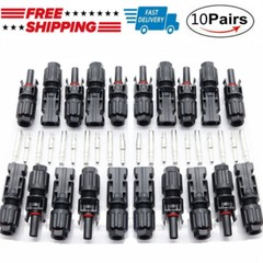 20x Male and Female Solar Panel Connectors for Photovoltaic System Connect Kit