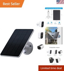 Durable Solar Panel Charger Compatible with eufyCam – 9.8ft USB-C Cable Included