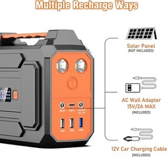 100W/110V External Battery Power Pack 39600mAh Portable Power Bank with LED new