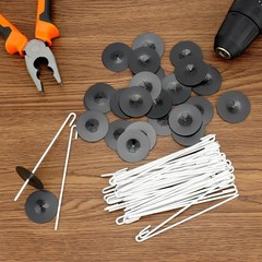 200 Pack Stainless Steel Solar Panel Guard Clips J Hooks Bird Mesh Fasteners