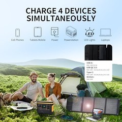 60W Portable Solar Panel,60 Watt Foldable Solar Panels Chargers with QC3.0 USB