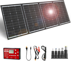 200W 36V Portable Foldable Solar Panel Kit, Compact 19X26.4In Design 9.7Lb with
