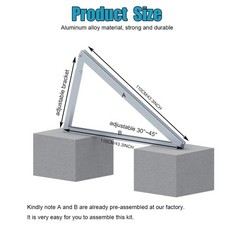 Solar Panel Mounting Brackets Kit System Adjustable 30º~45º Aluminum Alloy Ti…