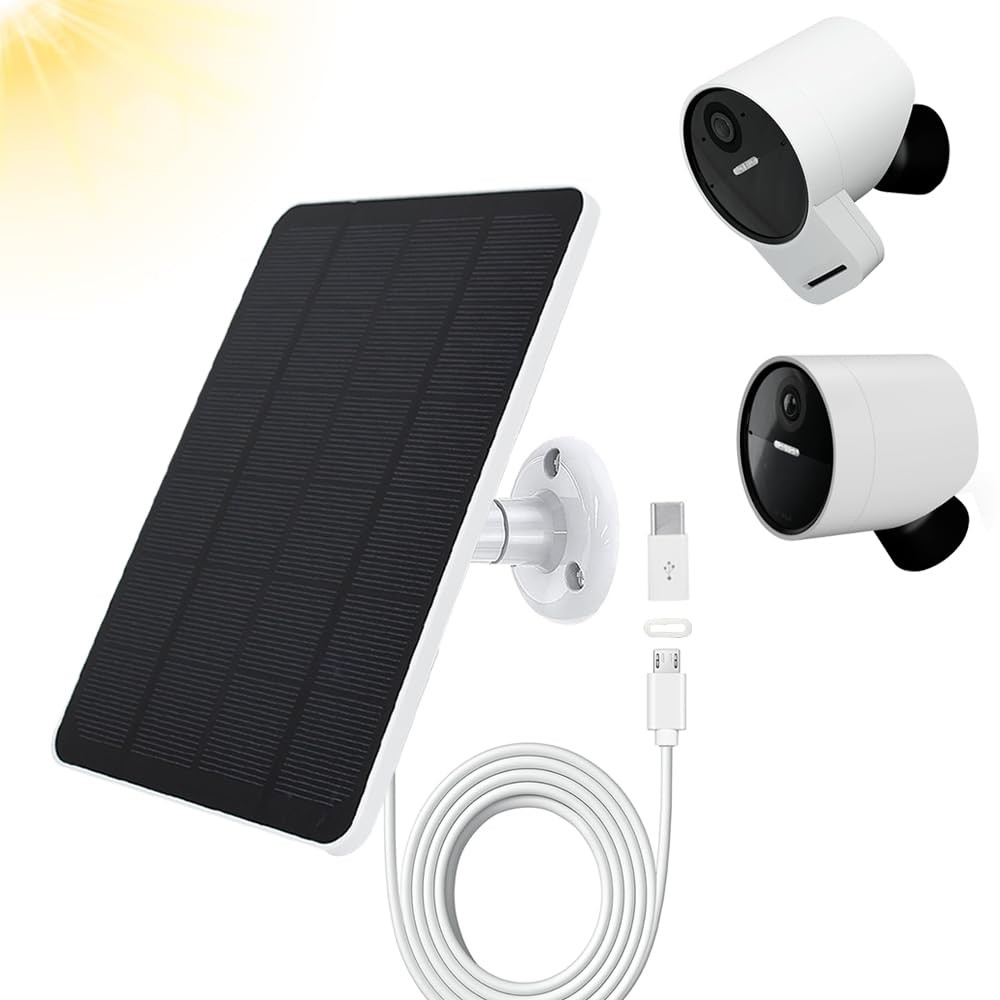 Solar Panel Compatible with SimpliSafe Outdoor Camera Series 2 Wireless, 4W 5…