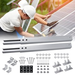 Adjustable Solar Panel Tilt Mount Brackets for Roof RV Boat Off-Grid Ground Shed
