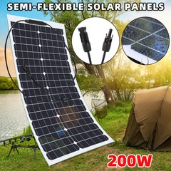 200W Flexible Solar Panel Mono 18V Home RV Boat Camping Power Battery Charging