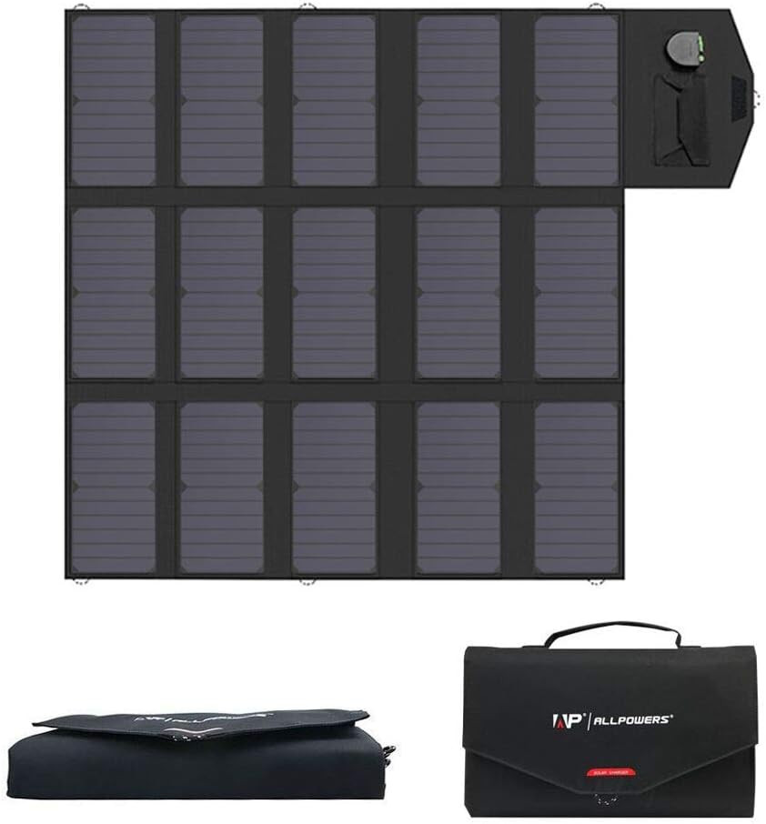 ALLPOWERS Solar Charger 100W Solar Panel Foldable Portable with Dual 5V Usb18V D