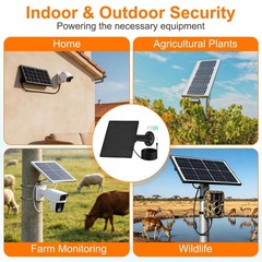 1 Pack of 5V 2W Solar Panel, 360° Rotation IP65 Waterproof Dual -/Micro USB 9…