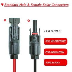 12AWG 25FT Solar to XT60 Cable,Solar Charge Cable with XT60 Female Adapter fo…