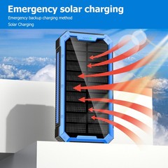 Solar Power Bank Waterproof wireless 36800mAh Fastest Charger 4USB Charging Port