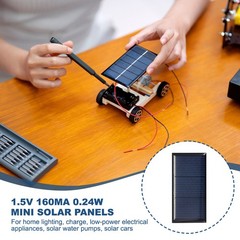 6Pcs 1.5V 0.24W 160mA Mini Solar Panels, Solar Photovoltaic Power Cells