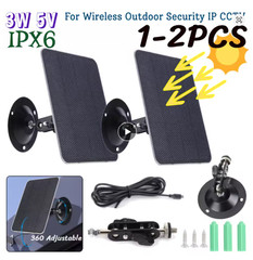 2PCS 3W 5V IP Security Camera Charger Solar Panel Charger For Outdoor