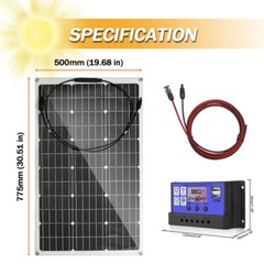 180W Solar Panel Kit Home Power Generator Off-Grid System 40A Controller US SELL