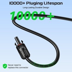 Bateria Power Y-Branch Solar Connectors Extension Cable, 10.8FT 12AWG Solar C…