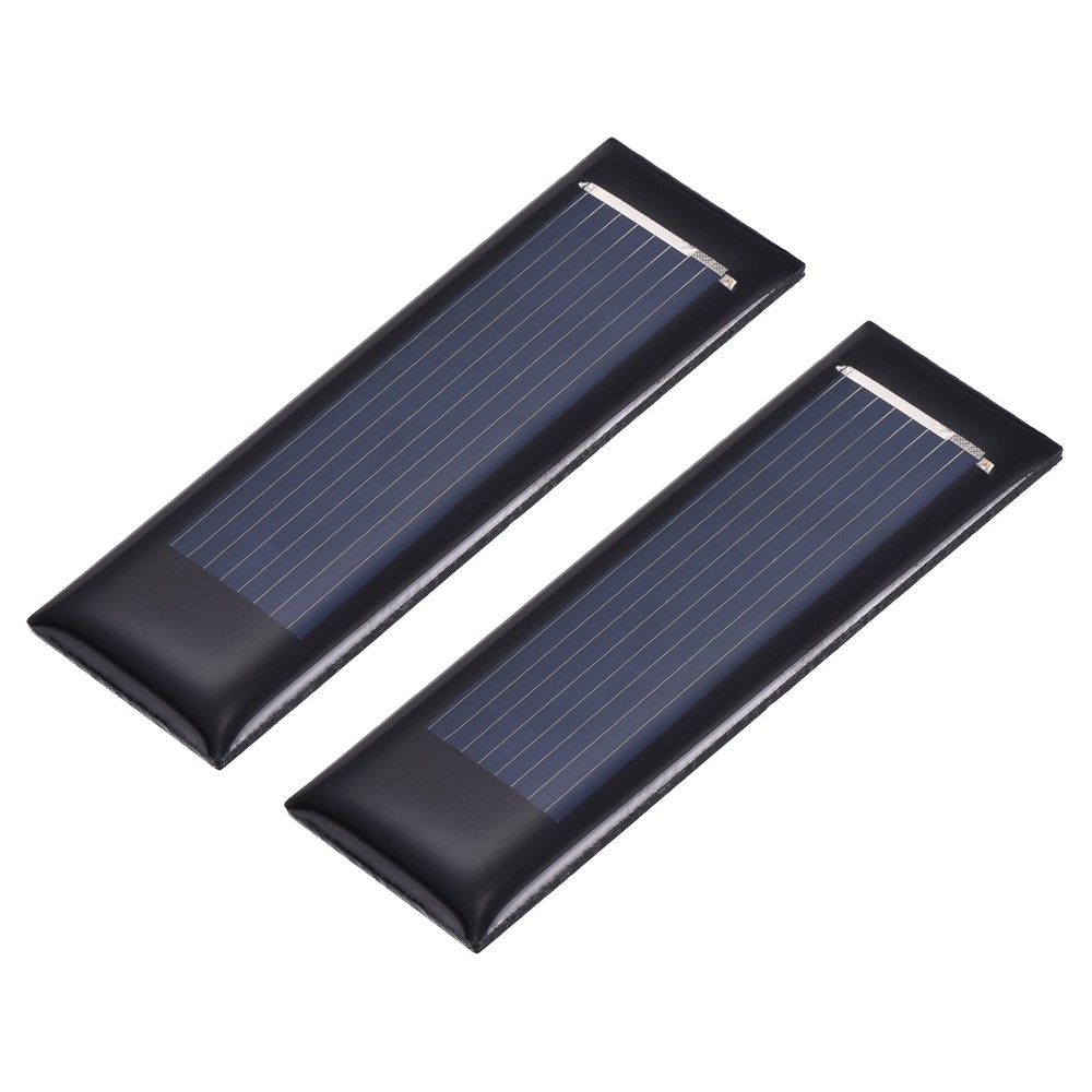 2Pcs 0.5V 0.08W 160mA Mini Polycrystalline Solar Panel 2.1×0.7″/53x18mm