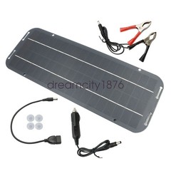 30W Solar Panel 12V Trickle Charger Battery Charger Kit Maintainer Boat RV Car