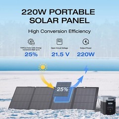 EcoFlow 220W NextGen Solar Panel Kit Waterproof IP68 for Outdoor RVs Refurbished