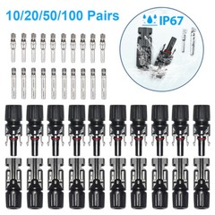 Waterproof Male Female M/F Wire Cable Connector Set Solar Panel 10/20/50/100Pair