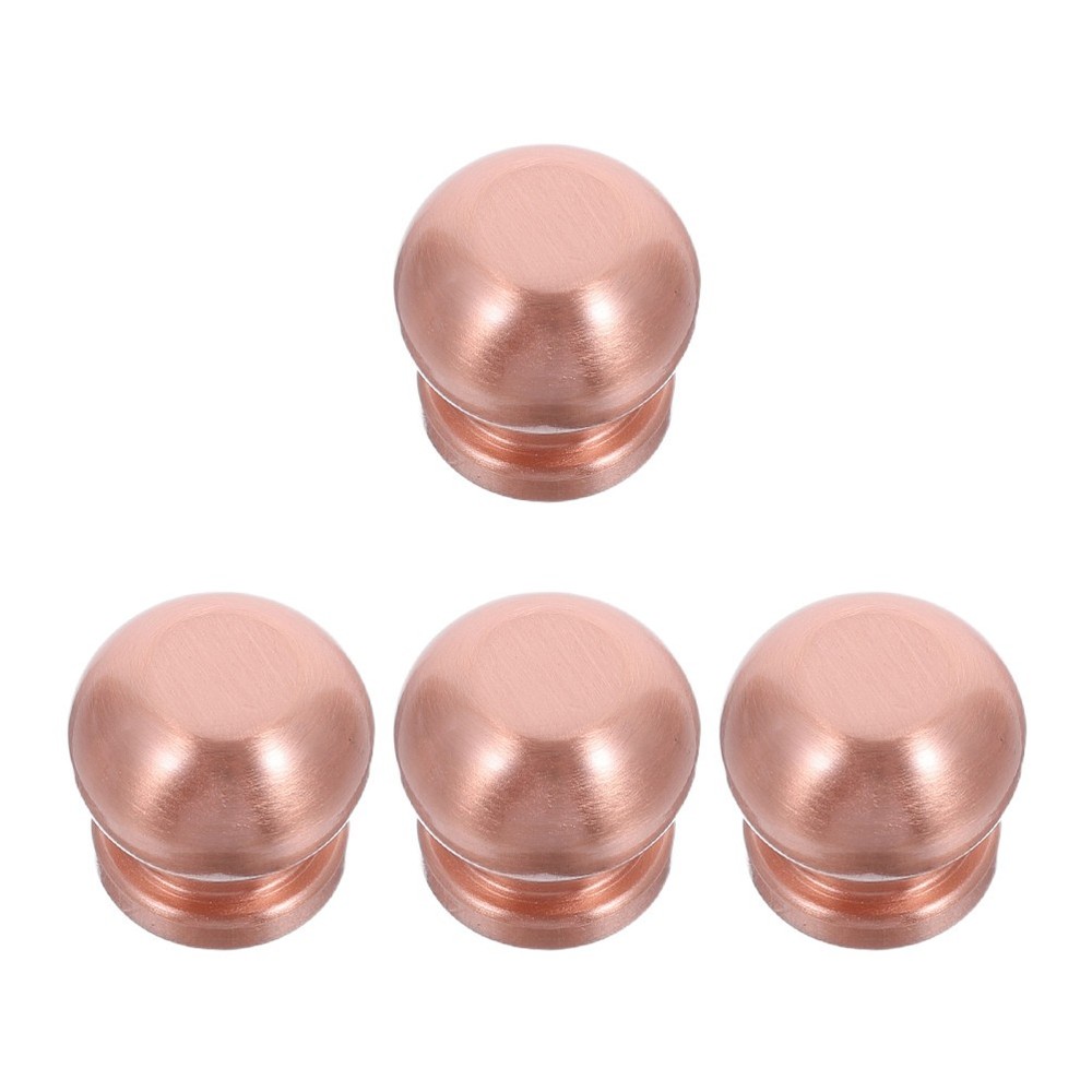 4pcs Copper Tray Feet, Metal Mounting Pads for Cutting Board Replacement, Screw