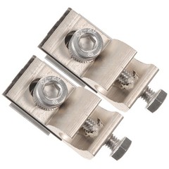 2 Pcs Solar Panel Cable Clamp Grounding Lug Photovoltaic Ground Clip Connector