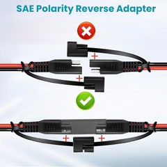 Versatile 2FT SAE Battery Connector – Reliable Extension Cable for Outdoor Use