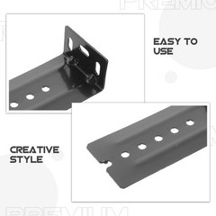 8Pcs Alloy Keyboard Slide Brackets Black for Under Desk Tray Support