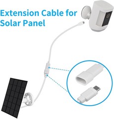 Extension Cable for Ring USB-C Solar Panel, Works for the Ring 2Nd Generation So