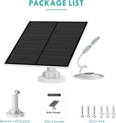 5W Solar Panel for Security Camera Outdoor, 5V USB Solar Panel Charger Compat…