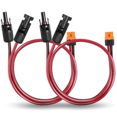 Solar to XT60i Cable – 2PCS 2FT Solar Panel to XT60i Adapter Connector Extens…