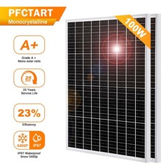 PFCTART 200W Mono Solar Panel 100W PV Module for Caravan Marine Solar Generator