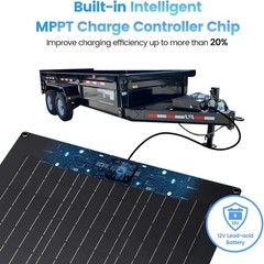 Solar Battery Charger Maintainer, 20W Solar Panel Kit for Dump Trailer Built….