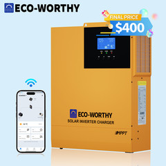 ECO-WORTHY 3500W 48V Solar hybrid Inverter MPPT 80A Controller for Solar Kit