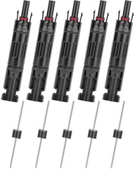 5 PCS PV Solar Panel Connector Male/Female 10A Built-in Diode Solar Wire Conn…