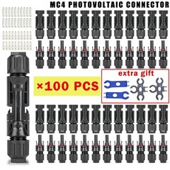 Photovoltaic Solar Connector Kit 1000V 30A for PV/MC Cable 10-400 Pcs
