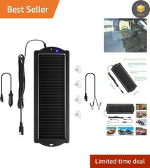 Eco-Friendly 12V Solar Battery Charger & Maintainer with Easy Install Features