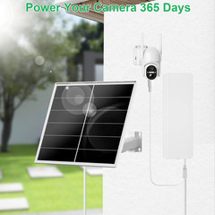20W Solar Panel Kit for Security & Trail Cameras, Includes Adjustable 5V/12V Out