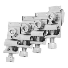 4Pcs Aluminum Solar Panel Mount Grounding Lugs Durable Silver for Home Use