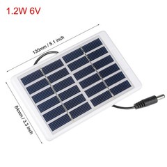1.2W 6V Micro Solar Panel Module DIY Polysilicon with 3 Meters Wire