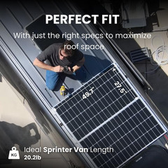 ACOPOWER Solar Panel 175Watt 12 Volt,Monocrystalline High-Efficiency 175 Watt PV
