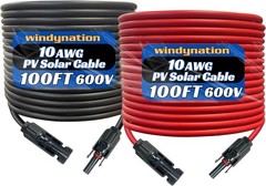 WindyNation 10 AWG Solar Extension Cable 100ft