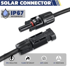 25PCS Solar Crimping Tool Kit, 20 Pairs MC4 Connectors AWG14-10(2.5/4/6mm²) w…