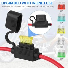2PCS SAE Power Socket Sidewall Port to O Ring Quick Connector, SAE 2FT 10AWG