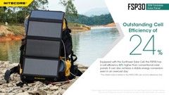 ~NEW~ Nitecore FSP30 30W Foldable Solar Panel w/ USB-A & USB-C Outputs