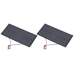 2 pcs mini solar panels 5V 1W 200mA with 2 cables 130x60mm for parts