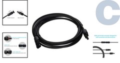 Versatile 15FT Weather-Resistant Solar Extension Cable for Efficient Power Setup