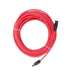 20M 4mm² Solar Cable Black+Red Waterproof Wire w/M4 Connector for Solar Panels