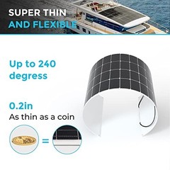 Renogy 200W 12V Flexible Solar Panel for RV, Marine, Boat, Camping